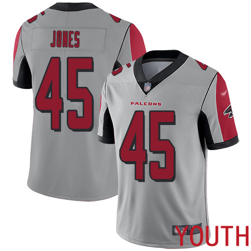 Atlanta Falcons Limited Silver Youth Deion Jones Jersey NFL Football #45 Inverted Legend->youth nfl jersey->Youth Jersey